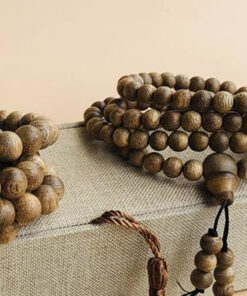 Vòng tay trầm hương tự nhiên - Tốc Lào 108 hạt